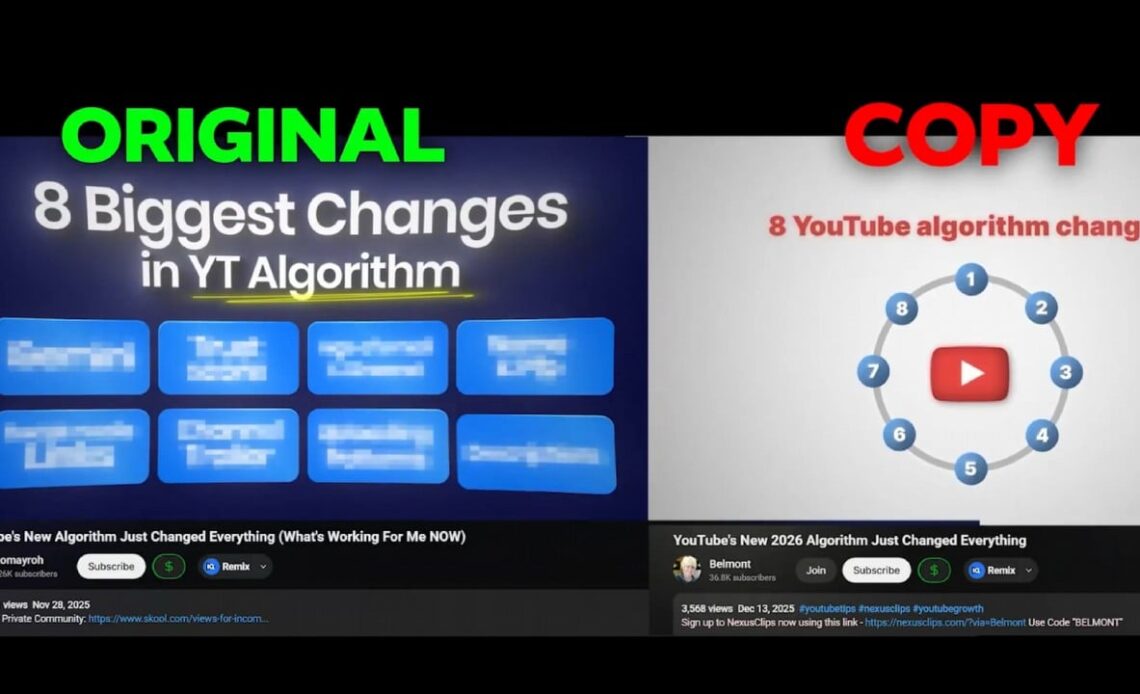 “This guy copied my video WORD FOR WORD.” A YouTuber claims his video was fully duplicated, image source: X @romayrohyt.
